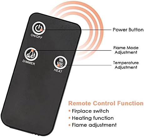 FIDOOVIVIA 35 Inch Wall Fireplace Electric Fires LED Pebbles Flame Effect Wall Mounted Heater Curved Glass Front with Remote Control, Temperature Adjustment, 900W/1800W, Black