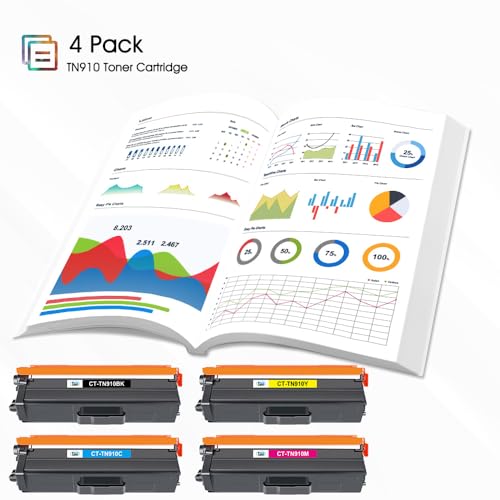 Toner TN910 TN-910 compatible HL-L9310CDW MFC-L9570CDW pack de 4 couleurs - 4