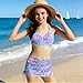 Girls 3 Pieces Swimsuits Criss Cross Bikini Sets with Mini Skirt Drawstring Ruched Beach Coverups Bathing Suit for 3-12 Years
