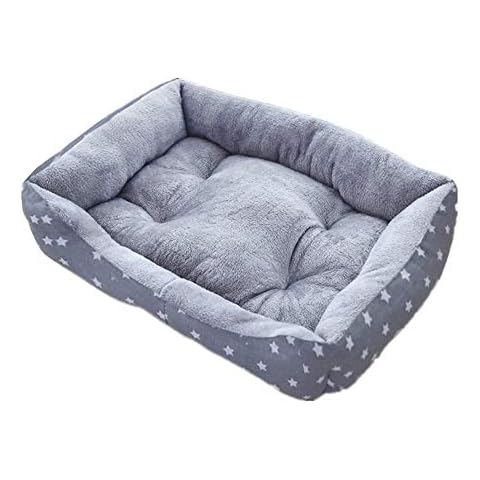 xihan123 Pet Sofa Bed Comfortable Fleece Dog Bed Durable Pet Beds Machine Washable Dogs Beds For Give A Better Sleeping Experience Pets Puppy Kitten Rabbit Relieves Anxiety 1,grey Cover