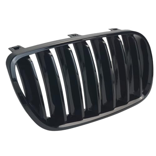 Rejilla delantera para X3 E83 2007-2010 en ABS negro brillante, par de parachoques