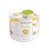 ALADINE 55210 Stampo baby safaridieren, 4 stempels en 1 stempelkussen (bruin)