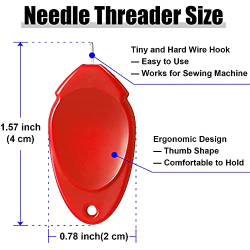 Needle Threaders TOOVREN 12 PCS Needle Threader Tool for Hand Sewing and Sewing Machine Simple Needle Threaders for Embroidery, Threaders for Sewing Needle Threader for Small Eyes Needle(Random Color)