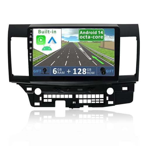YUNTX [6GB+128GB] Android 13 2 Din Car Stereo Fit for Mitsubishi Lancer