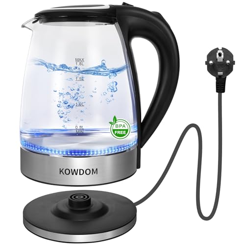 Bouilloire Électrique 1,8 L 2200W - Rapide Chauffe, Arrêt Automatique & Sécurité Marche à Sec, Sans BPA - Idéale pour Thé, Café, Petit-déjeuner