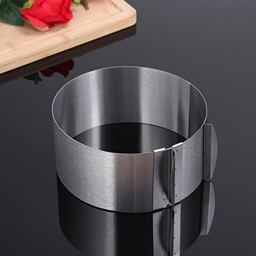 HEMOTON Adjustable 6-12 Inch Stainless Steel Mousse Layered Cake Mold Baking Ring