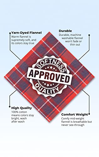 PajamaGram Family Pajamas Matching Sets - Family PJs, Red & Blue Plaid, Pets SM