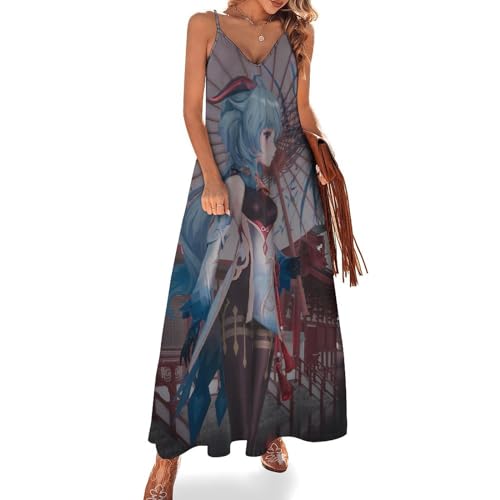 Robe longue d'été décontractée style anime pour vos journées ensoleillées à la plage