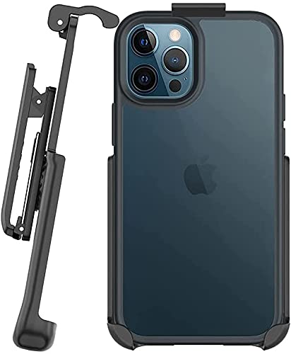 Beltron Clear Back Case With Belt Clip For Iphone 12 Pro Max, Slim Full Protection Grip Case & Rotating Belt Clip Holster W/Built In Kickstand For Iphone 12 Pro Max 6.7 Inch (Transparent) #TOP2