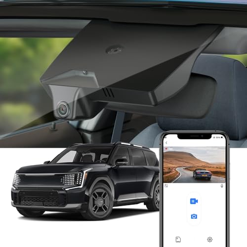 Fitcamx 4K Dash Cam Suitable for Kia EV9 2023-2026 Wind Land GT-Line (Part No#DO000), OEM Factory Look, UHD 2160P Video, Built-in WiFi & APP, Loop Recording, G-Sensor, Easy to Install, 64GB Card
