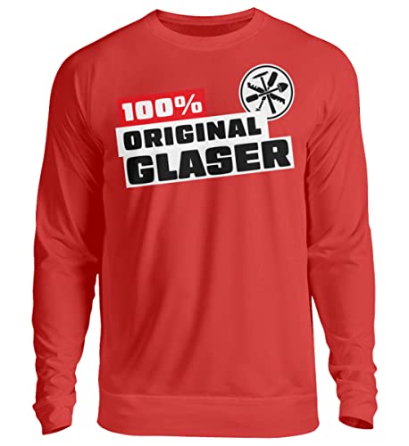 Pull unisexe 100 % verre vêtement rouge Fire Red taille L mode écoresponsable