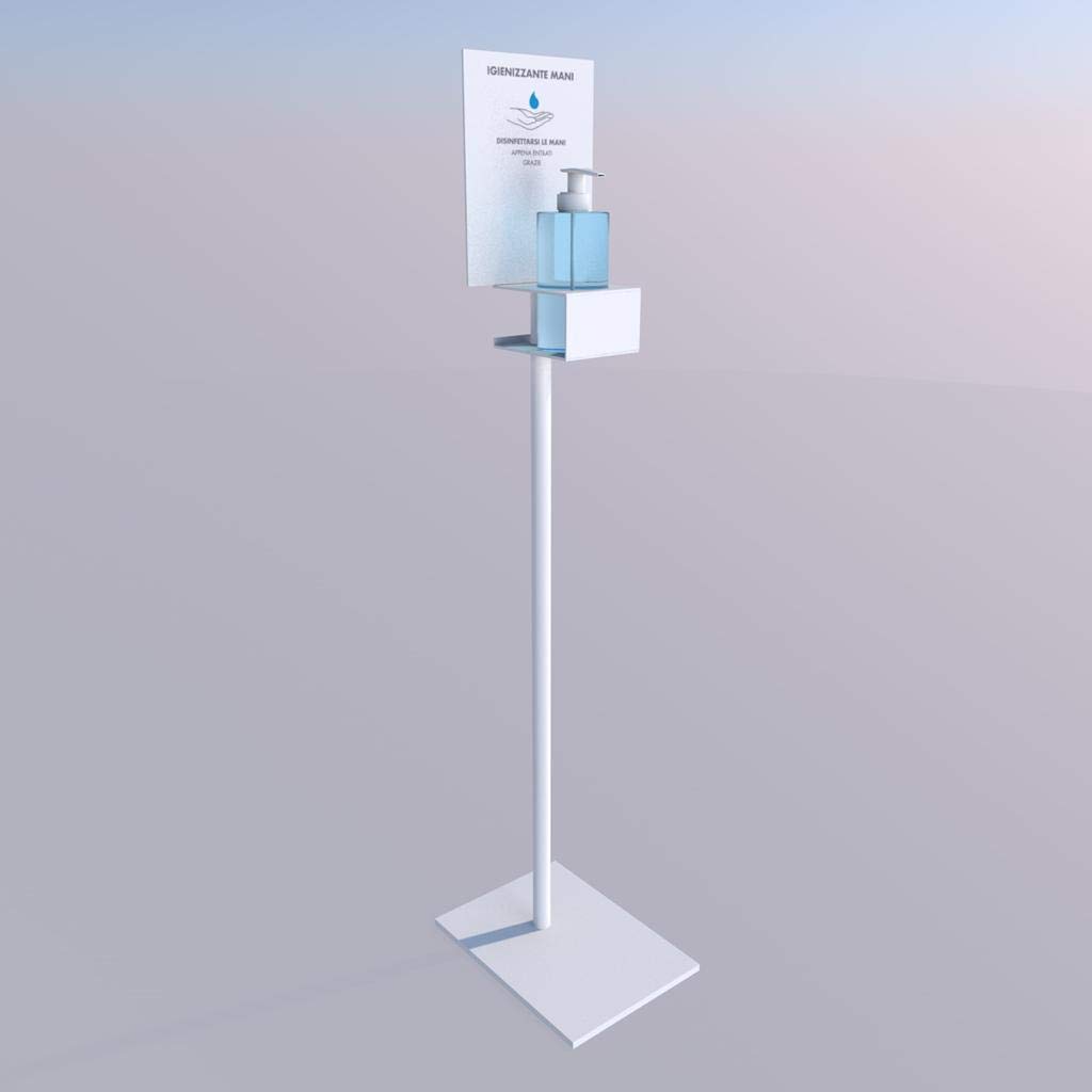 Executive - Colonna Porta Igienizzante, in Metallo, 96 x 29.5 cm, Bianco