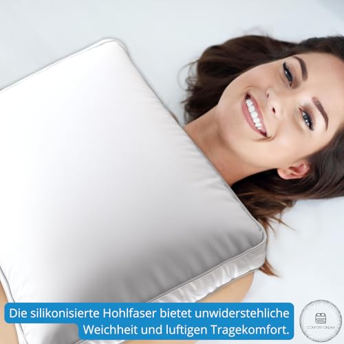 Kissen 50x60 cm Mikrofaser weich Premium Kopfkissen 50x60 Bequemes Rechteckiges Schlafkissen Anti Allergie Kopfkissen Nackenschmerzen (GARANTIE) Pillows for Sleeping Bettkissen Hotellerie Erwachsene
