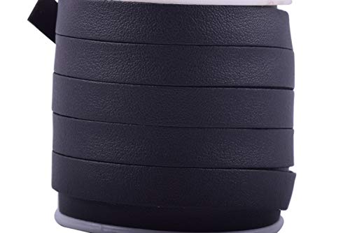 Konmay Faux Suede Leather Cord, 10 Yards 10.0X1.5Mm Black Micro Fiber Lace, Flat Synthetic Leather Strips For Jewelry Making, Crafting #TOP1