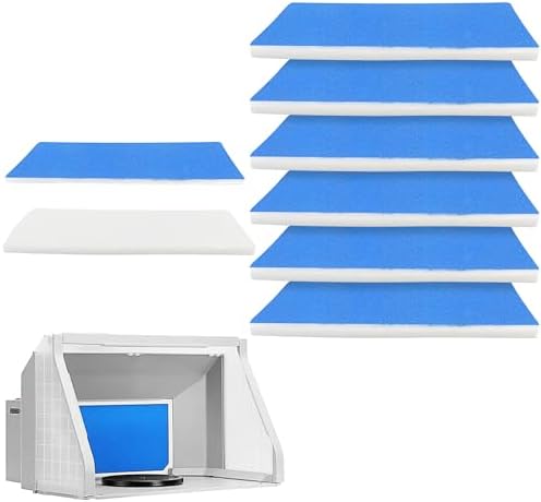 8PCS Air Filter Set For Airbrush Spray Booth - 15.9x7.25x0.75 Inch Fiberglass Filters