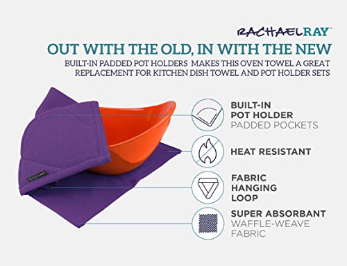 Rachael Ray NEW20782 Moppine Towel, 2-In-1 Kitchen Towel And Pot Holder thumb #2