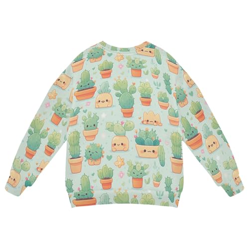 JUNZAN Cute Cactus Tropical Big Boys Sweatshirts Hoodies Long Sleeve Hoodie for Boys Party 4T2