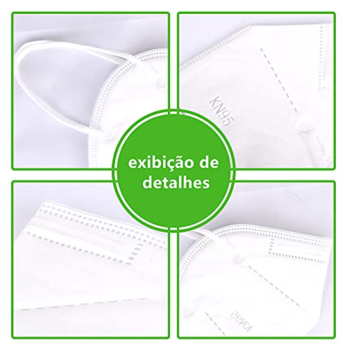 Yuan Fang Máscara protetora descartável máscara anti-pó não médica KN95 20 peças por pacote (50, Bra