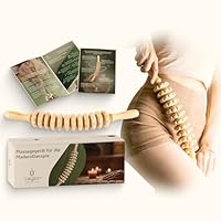 Caypix® Massageroller - für spürbare Hautstraffung, Faszienstab - wirksame Massage, Faszienrolle Holz, Massage Roller, Anti Cellulite Massagegerät, Massageroller Holz, Massage Stab, Cellulite Roller