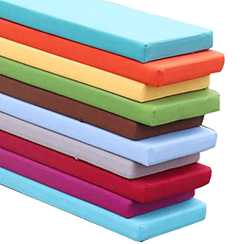 Cojín Impermeable para Banco de jardín de 2 o 3 plazas, para Uso en Exteriores e Interiores, Largo, para Columpio de Patio, Color Negro (40 x 40 cm)
