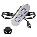 Electric Recliner Switch with USB-C Charging Port and Light, 5 Pin Straight Plug Replacement Hand Control for Power Sofa, Lift Chair, Lazy Boy Recliners, Power Reclining Couch, Lift Sofa Parts