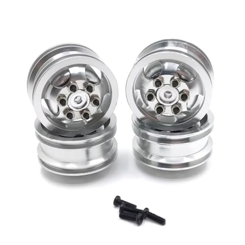 RC�X�y�A�p�[�c For WPL For C14 C24 C34 C44 B14 B24 1/16 �����z�C�[�������z�C�[���n�u 4X4 4WD RC �g���b�N�Ԃ̃A�b�v�O���[�h�A�N�Z�T���[���i(Silver)