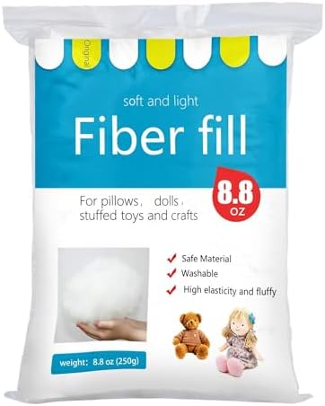 BUTUZE 250g/8.8oz Polyfill Stuffing Fiber Fill, (2.1oz-4.4lb) Whi...