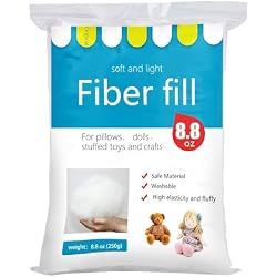 BUTUZE 250g/8.8oz Polyfill Stuffing Fiber Fill,Stuffing for Stuffed Animals | Fiberfill Stuffing for Craft, High Resilience Crochet Stuffing, Stuffing for Stuffed Animals, Cotton Batting, Recyclable