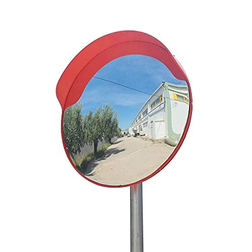 Shatterproof Convex Safety Mirror for Traffic & Storage - 120CM Diameter Rain Resistant Exterior Mirror for Enhanced Visibility & Security
