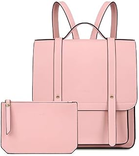 ECOSUSI Women Briefcase Laptop Backpack PU Leather Satchel Messenger Bag Fits up to