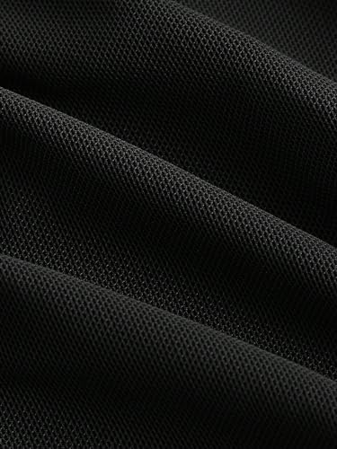 Verdusa Women's Knot Front Flare Bell Long Sleeve Lettuce Trim V Neck Mesh Crop Tee Top4