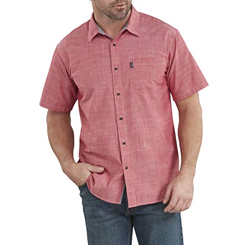 Dickies Men's Modern Fit Short Sleeve Shirt, Rinsed Charcoal Chambray, M #TOP17