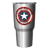 Marvel Classic Comic Book Shield 27 oz Stainless Steel Travel Mug