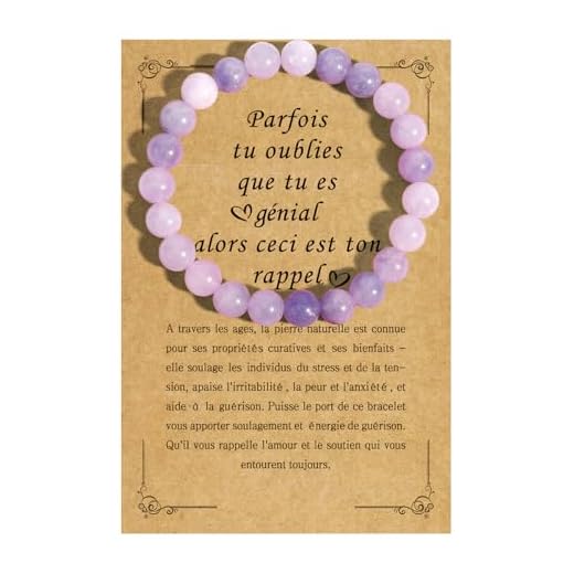 Cadeau Femme Bracelet Pierre Naturelle Idee Cadeau Femme Original Utile Idée Cadeau Femme Cadeau Ado Fille Cadeau Noel Femme Cadeau Anniversaire Cadeau pour Maman Mamie Sœur Amie Cadeau Saint Valentin