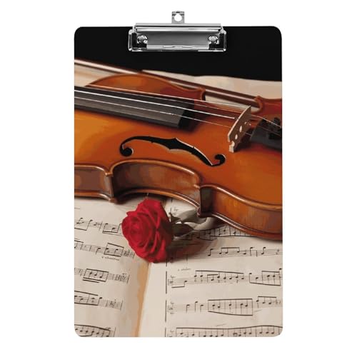 Presse-papiers acrylique imprimé partitions violon grand format 31,8x21,6