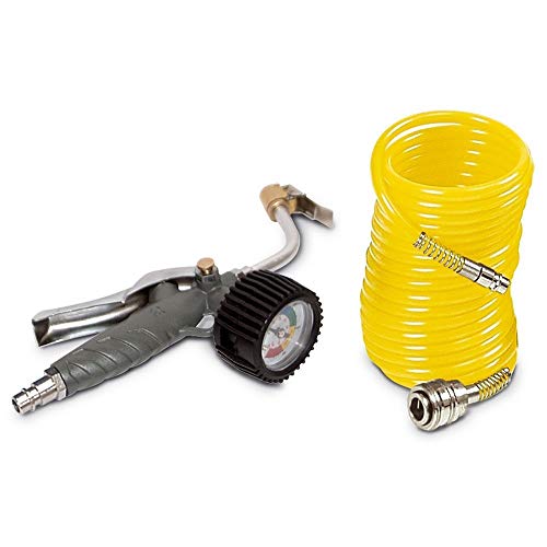 MICHELIN CA-6718700049 - Kit de aire 5 piezas (pistola inflado, espiral 5 m, 3 boquillas)