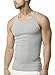 Pure Look Men’s 3-Pack Cotton Ribbed Lightweight A-Shirt Undershirt Tank Top, Black/Grey, X-Large