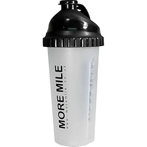 More Mile 650ml Protein Shaker – Black
