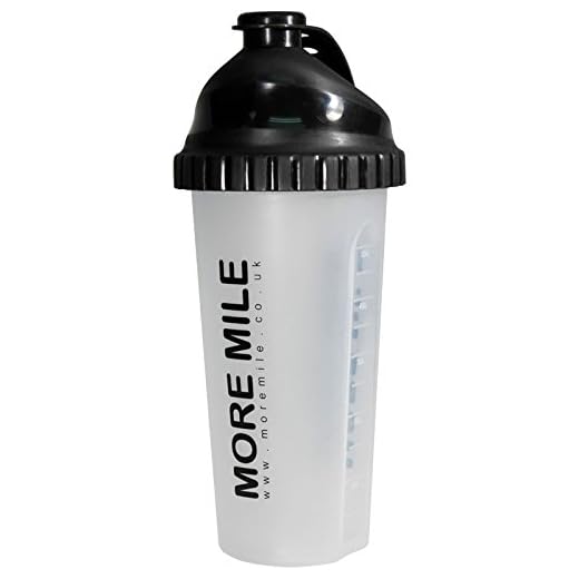 More Mile - Batidora de proteínas (650 ml), color negro