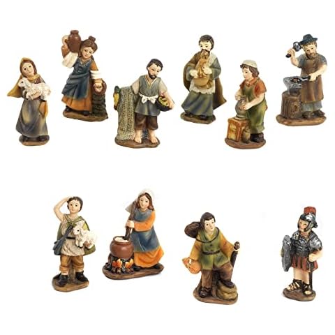 Set 10 Figuren für Krippen 5 cm aus Harz Cover