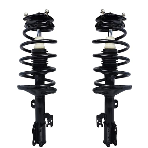 Image of Detroit Axle - FWD 6pc Front Struts Kit for Toyota Sienna 04-10, Sway Bar Links Outer Tie Rods Strut w /Coil Spring 2004 2005 2006 2007 2008 2009 2010 Replacement Ready Suspension Struts Shocks