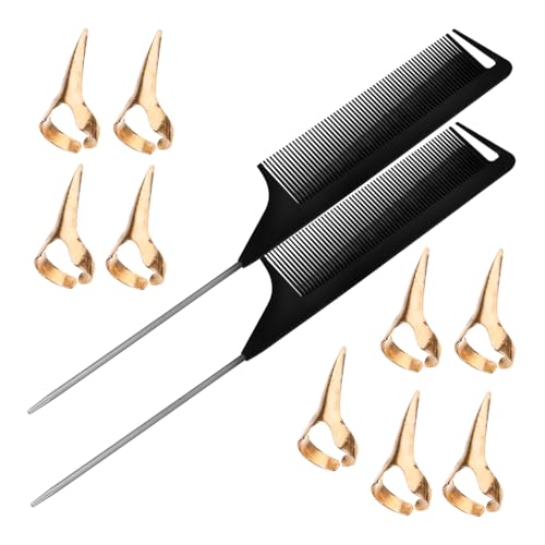 MUSISALY Distribuir Peines Para Cardar Peines Con Punta De Raya Para Alisar El Cabello Cabelludo Desenredante Para Cabello Natural Para Cardar El Baño