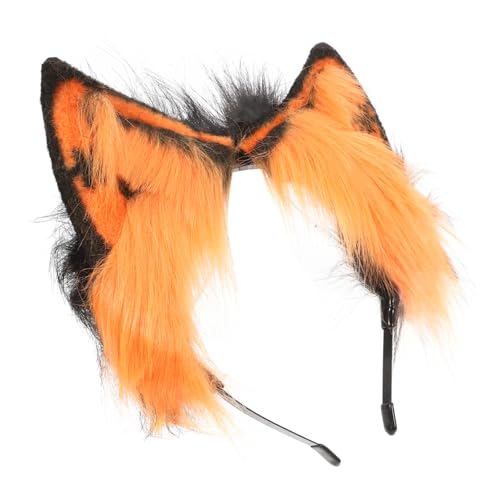 ノーブランド品 動物耳ヘアバンド ぬいぐるみ素材 耐久性快適なヘッドアクセサリ
