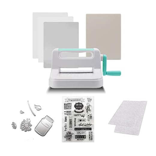 SUNMAIO Die Cutting & Embossing Machine for Arts and Crafts, Scrapbooking ，Cardmaking,6in Opening, White+Teal, 9 1/4''x 11 2/5''x 6 1/3'' (26042-A5)