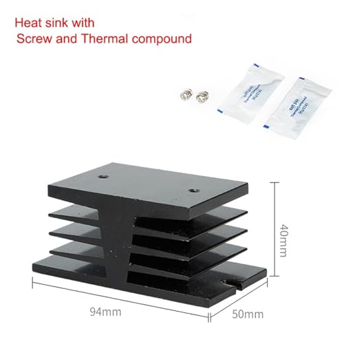 Radiateur SSR aluminium noir haute conductivité 10A-200A - 2
