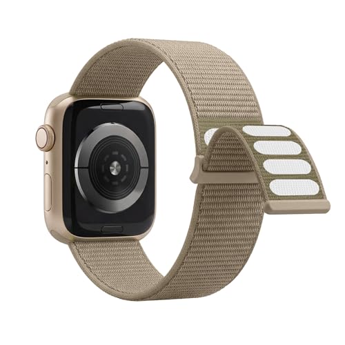 Lobnhot Nylon Strap Compatible with Apple Watch Band 38 mm 40 mm 41 mm Women Men Adjustable Sport Bracelet Compatible for Series iWatch 7 SE 6 5 4 3 2 1 (38/40/41mm-Walnut)