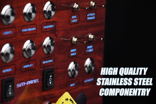 Image of Classic 2 Button Box for ATS /ETS2 (American Truck Simulator /Euro Truck Simulator) (Premium Woodgrain Finish)