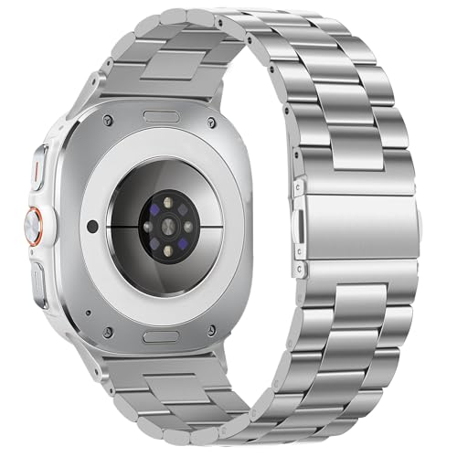 Image of Anlinser No Gap Bands Compatible with Samsung Galaxy Watch Ultra 7 /6 /5 /4 /FE Band 44mm 40mm /Watch 6 Classic Band 47mm 43mm /Watch 5 Pro 45mm /Watch 4 Classic, 20mm 22mm Metal Strap for Women Men