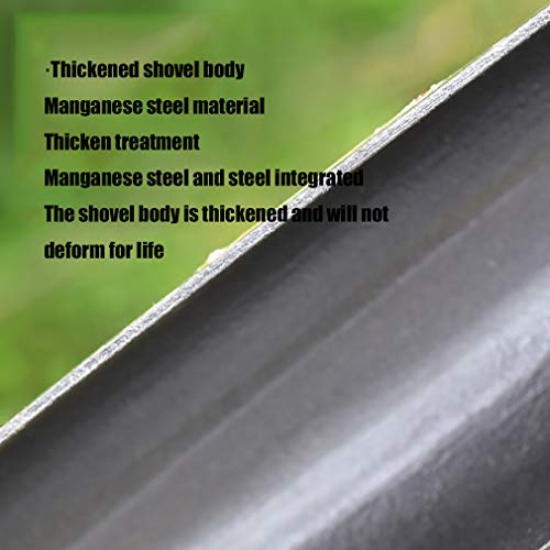 LXFMZ Gardening Tool Quality Steel Shovel with Metal Digging Spade, Multi-Use Shovel for Digging, Farm Garden Steel Gardening Soil Spade,Metallic,4512.5cm