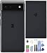 Pixel 6 Back Glass Replacement for Google Pixel 6 5G Back Cover Glass Housing Door with Pre-Installed Tape + Tools Stormy Black(Not Suitable for Pixel 6 Pro)